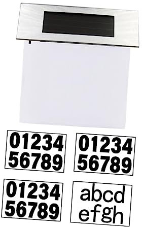 VILLCASE Numéros De Maison Solaires Étanches 6000k Led Panneau D'adresse Extérieur Éclairage Solaire Nuit Lampe De Plaque De Porte 1 Pièce