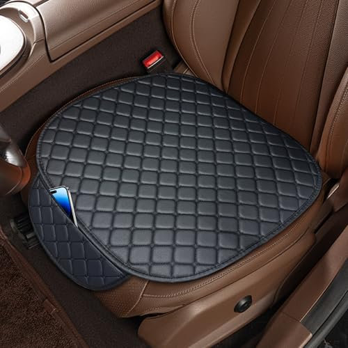 Plstod Sitzkissen Auto, 2 Stück Sitzauflage Auto Vordersitze, Stilvolle Car Seat Cover Vordersitze, wasserdichte, Anti Rutsch Autokissen, Atmungsaktiv, Universal