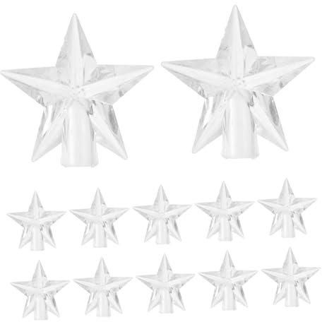 ULTECHNOVO 100stücke Sternförmige Lampenschirme Aus Transparentem Kunststoff Austauschbare Lampenabdeckungen Für Lichterketten Dekoration Für Party Festival Und Zuhause Fünfzackige Stern Lamp