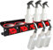 Bvizyelck Wall Mounted Spray Bottle Holder - Spray Bottle Storage Rack With 5 Holes, Garage Wall Racks, Car Detailing Tools Storage Organiser, Sprays Bottles Organizer For Garage, Workshop