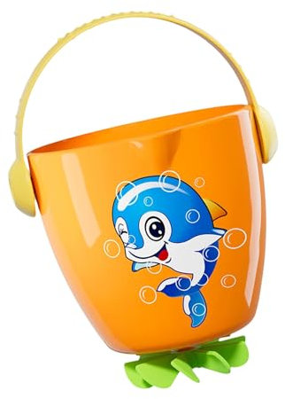Cartoon Baby Bath Bucket Toy With Sprayer Sprinkler Bucket Bathtub Toy For Toddler Early Learning Fine Motor Development