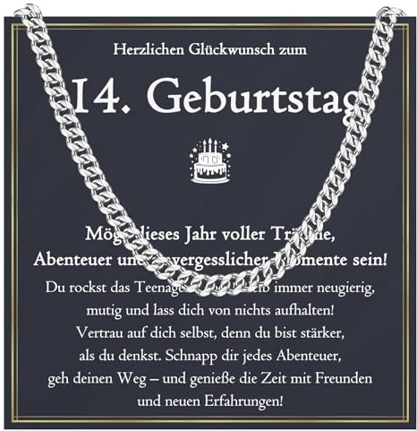 PDTU Geburtstagsgeschenk für Jungen, Kette Junge Geschenke für Jungs zum Geburtstag, Coole Geschenk für 12-18 Jährige Jungen Teenager