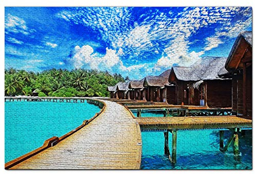 Maldives Jigsaw Puzzle 2000 Piece Maldives Puzzle Game Artwork Travel Souvenir 70x100cm