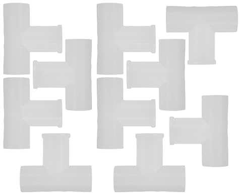 Toyvian 10 Stück Stoffschrank Verbindungsstücke T Stück 16mm Rohrkupplungen für Modulare Schuhregale und Kleiderschranksysteme Stabile Ersatzteile für Aufbewahrung und Ordnung
