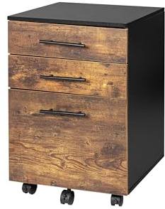 Relaxdays Rollcontainer, 3 Schubladen, Hängeregister, HxBxT: 57,5 x 40 x 40 cm, Aktenschrank auf Rollen, Farbwahl