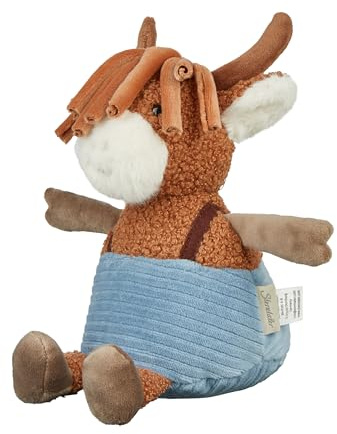 Sterntaler Kuscheltier M Schotti aus weichem Stoff, mit Knisterpapier, gefüllt mit Polyesterwatte, 20 × 14 × 16 cm – braun