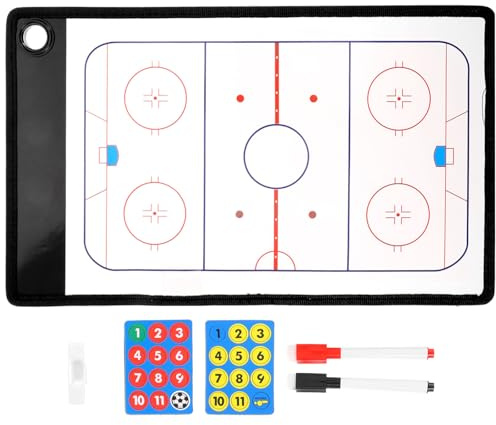 Abaodam Eishockey Trainer Taktiktafel aus Pvc mit Abwischbarem Marker Doppelseitig und Wiederverwendbar für Training und Spiele im Eishockey