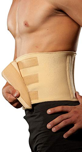 LOREY Hochwertige Rückenbandage aus Neopren, Rückenstütze, Lumbalbandage, schwarz xxl