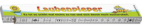 Schaeffer-Marketing / 700 116 Laubenpieper - ZOLLSTOCK! Witziger & origineller Gliedermaßstab 2 Meter - ein lustiges Geschenk für alle Männer, Opa, Papa und Familie.