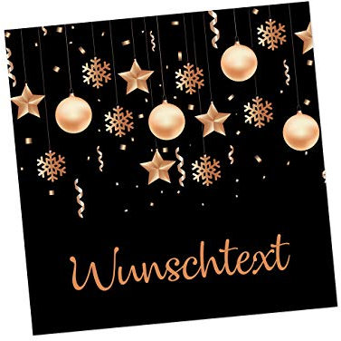 Herz & Heim® stilvolle Weihnachtskarte mit persönlichem Aufdruck für die individuellen Weihnachtswünsche