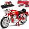 Atlas Ducati 250 Mach I 1964 Rot mit Sockel 1/24 Modell Motorrad mit individiuellem Wunschkennzeichen