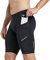 baleaf Radlerhose Herren Fahrradhose Gepolstert Radfahrerhose mit Sitzpolster Radunterhose Atmungsaktive Schnelltrocknend Rennrad Hose Herren Schwarz XXL