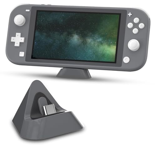 ECHZOVE Station de charge pour Nintendo Switch Lite, chargeur pour Nintendo Switch Lite – Gris