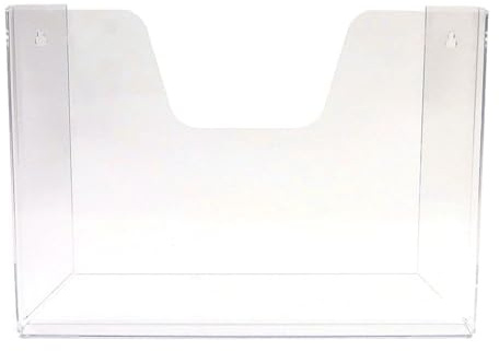 Pos Display Shop Distributeur de brochures A3 à fixation murale en acrylique transparent pour brochures, brochures, menus, feuilles de travail