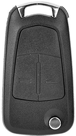 Coque de clé, boîtier de clé de Voiture Chacerls boîtier de clé Pliable de Voiture Automatique 2 Boutons Accessoire pour Vauxhall/Opel Astra H
