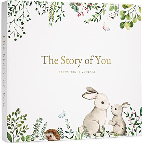 Andenken Baby Erinnerungsbuch für Baby Junge oder Mädchen - Zeitloses Baby erstes 5 Jahre Babybuch - Ein Meilensteinbuch zum Aufzeichnen jedes Ereignis von Geburt bis Alter 5