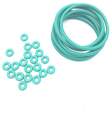 Lcuihong-O-Ring Unterlegscheiben Grüne FKM O Ringe ölbeständige Säure und alkalisiestende Dichtungsdichtung FPM O-Ring, od3mm ~ 52mm * 1mm, Verschleißfest (Color : Green, Size : OD7.5x1mm 10pcs)