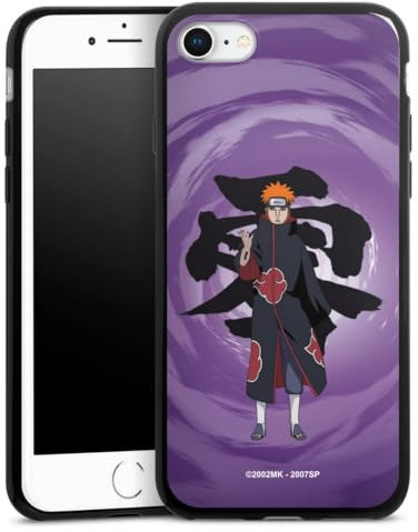 Slim Case extra dünn kompatibel mit Apple iPhone 7 Silikon Handyhülle schwarz Hülle Pain Naruto Shippuden Akatsuki