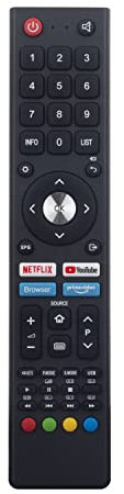 ALLIMITY Télécommande Remplacer pour Changhong Smart TV L32H7N L40H7N L43H7N L50H7N U50H7N U58G7N U58H7N L55H7N U43H7N