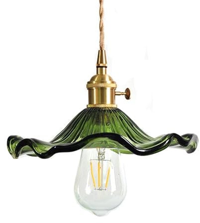 E27 Industrielle Intérieur Verre Suspensions Luminaire Suspensions Luminaires Plafonniers Moderne Eclairage de Plafond Verre (Vert)