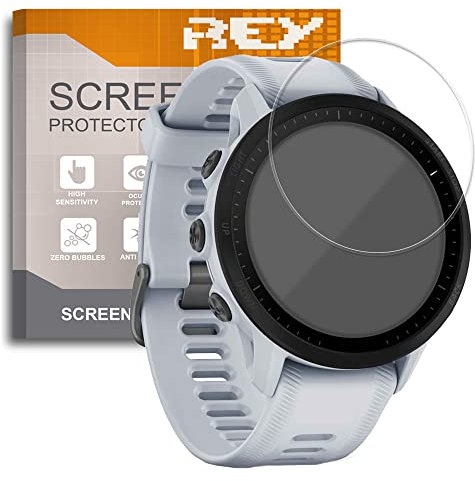 REY Pellicola salvaschermo per GARMIN FORERUNNER 955 - TACTIX 8 51mm, Vetro temperato, di qualità Premium