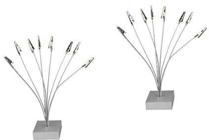 Alipis 2 Stück Tischplattenhalter Familienfoto Partyständer Memo Nummer Metall Zweig Bankett Display Clip Bilder Home Rahmen Mit Baum Karte Tischclips Menü Alligator Notiz Für Bild Büro