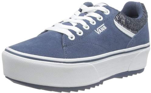 Vans Damen Seldan Platform ST Sneaker, Suede/Foil Vintage Indigo, 38 EU