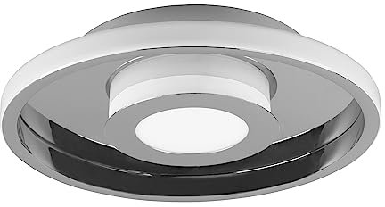 Trio Leuchten LED Badezimmer Deckenleuchte Ascari 680810306, Metall Chrom, inkl. 28 Watt LED, Switch Dimmer