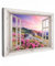 MuchoWow© Stampa su Tela 120x80 cm Canvas Quadri per il Soggiorno Quadro Camera da Letto Decorazioni Parete Montagna - Paesaggio - Vista dalla finestra - Fiori - Sera - Rosa