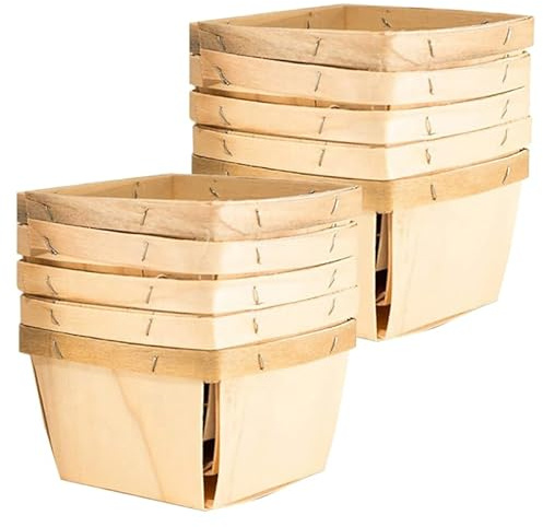 Alipis 10 Pièces Corbeille à Pain En Bois Panier De Récolte De Panier à Copeaux Bois Corbeille Pain Cuisine Cueillette Cadeau En Bureau Décoratif