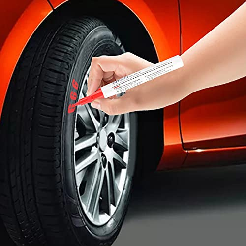 1 lápiz profesional impermeable para pintura de neumáticos de coche para marcar y etiquetar fácilmente los neumáticos (rojo)