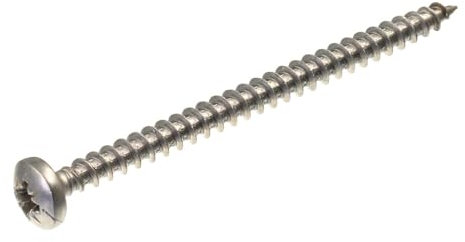 SECCARO Lot de 100 vis à bois à tête bombée 5 x 70 mm en acier inoxydable V2A VA A2 avec filetage complet, cruciforme/PZ