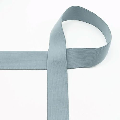 Die Stofftante Gummiband 40 mm breit | farbig | ab 1 m | Meterware (dusty blue)