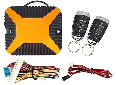 SANWAN Auto Alarmanlage mit Fernbedienung, 12V Diebstahlsicherung Alarmanlage, Auto Keyless Entry System Kit mit 2 Fernbedienungen (CSD-403/T204)