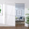 ZEYUAN Kit herrajes para Puertas correderas de Acero Blanco 183 cm, Kit Puerta Corredera, Herrajes Puertas Correderas - 151705