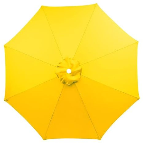 XRDSHY Sonnenschirm Ersatzbezug 3m 8 Streben, UV-Schutz Ampelschirm Bezug, Wasserdicht Schirmbezug Sonnenschirm Ersatzteile für Balkon, Garten, Pool und Strand, Gelb