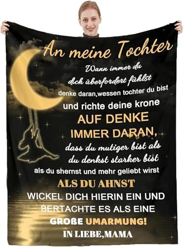 Tochter Geschenke von Mama, Kuscheldecke Geschenk für Tochter, Beste Tochter Geschenke, Mutter Tochter Personalisierte Decke Geschenk, Geburtstagsgeschenk für Meine Tochter, 18 Geburtstag Mädchen