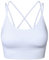 SEGRILA Sport BH Damen Bustier Gepolstert Ohne Bügel mit gekreuzten Rückenpartien für Yoga Fitness, Weiß, M