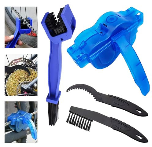4 Stück Kettenreinigungsgerät Fahrrad, Kettenreiniger Fahrradkette, Fahrradketten Reiniger Kit, Kettenbürste Motorrad für Motorrad, Fahrräder, Mountainbikes etc