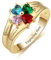 Amsgedhie Damenring mit Gravur 925 Sterling Silber Personalisierter Ring mit Edelstein und Name, Herz Zirkonia, Damenschmuck, Überraschungsgeschenk (Gold)