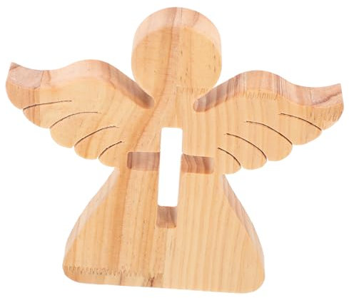 PRETYZOOM Elegante Engelsskulptur Aus Holz Engelsstatue Engelsornament Für Heimdekoration Bürodekoration