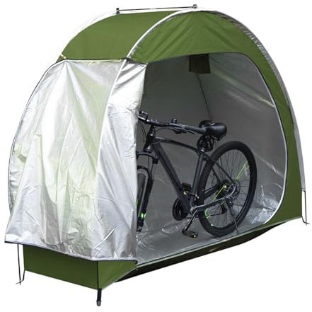 Cobertizo para Tienda de Bicicletas, Tienda de Almacenamiento de Tela Oxford Impermeable, Cobertizos Portátiles para Almacenamiento de Bicicletas Al Aire Libre con Tela Oxford
