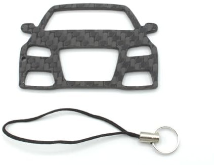 BlackStuff Carbon Fiber Schlüsselband Schlüsselband kompatibel mit A3 S3 RS3 8P 2003-2012 CF-136 Schwarz S, Schwarz , S