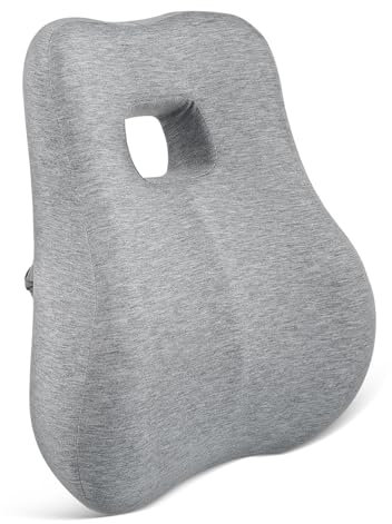 SOLUSTRE Lendenkissen Rückenlehnenstützen Für Stühle Für Autositzfahrer Rückenkissen Für Stuhl Auto-lendenwirbelstütze Für Den Fahrersitz Sitzkissen Light Grey Gedächtnisschaum