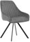 HOMLA Velours-Drehstuhl grau Laurent 54x55x85 cm, SH: 50cm