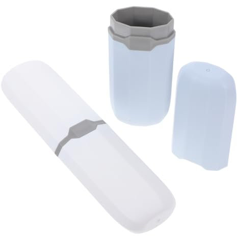 RORPOIR Zahnbürstenetui Für Unterwegs Tragbarer Zahnbürsten- Und Zahnpastahalter in Reisegröße Auslaufsicher Robustes Material