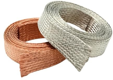 Cmis Kbei Guaina in rame intrecciato in rame stagnato, 1 m/5 m, guaina espandibile da 2 mm a 30 mm, cavo schermato (rame puro, 18 mm, 5 metri)