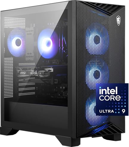 MSI Aegis R2 AI Gaming Desktop: Intel Ultra 9 285, Geforce RTX 5070Ti, 32GB DDR5, 2TB M.2 NVMe SSD, raffreddamento ad aria, USB Type-C, pronto per VR, finestra 11 Inizio: C2NVR9-1452US