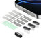 BelleVive 8er-Pack USB-C-Staubschutzstecker, Typ-C-Ladeanschlusssteckerabdeckung, Ohrhörer-Lautsprechernetz, staubdichte Klebeabdeckung, für iPhone 16/iPhone 15, Silber