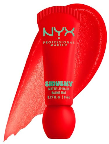 NYX Professional Makeup Balsamo Labbra Profumato, Labbra Morbide e Idratate, Effetto Soft Matte, Con Polvere di Riso di Mochi e Ceramidi, Smushy Matte, Tonalità: Soft Sorbet, 8 ml